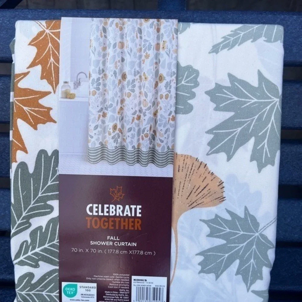 NEW Fall/Spring Shower Curtain by Celebrate Together 70in by 70in